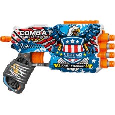 Бластер четырехствольный с мягкими патронами Боевой Орел, TM "Turbo & Fast"