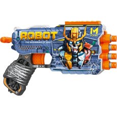 Бластер четырехствольный с мягкими патронами Робот, TM "Turbo & Fast"