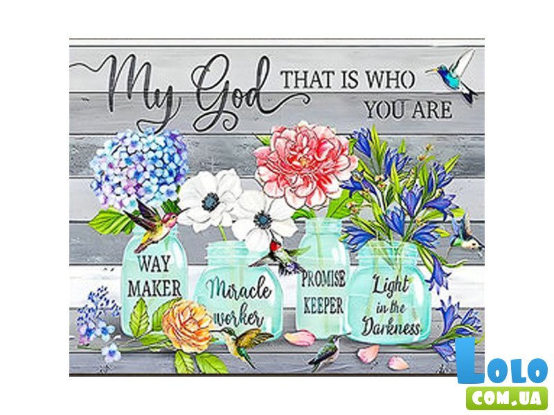 Алмазная мозаика Четыре букета, Strateg (30х40 см)