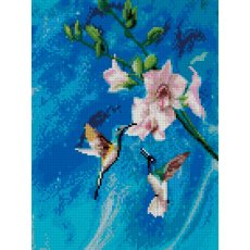 Алмазная мозаика Колибри в небесах, Strateg (30х40 см)