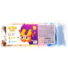 Набор для творчества с массой для лепки U'DO Clay, Strateg (12 шт.)