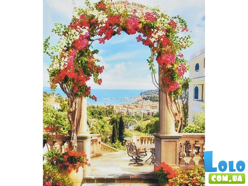 Алмазная мозаика Арка из цветов, Strateg (30х40 см)