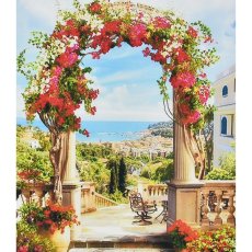 Алмазная мозаика Арка из цветов, Strateg (30х40 см)