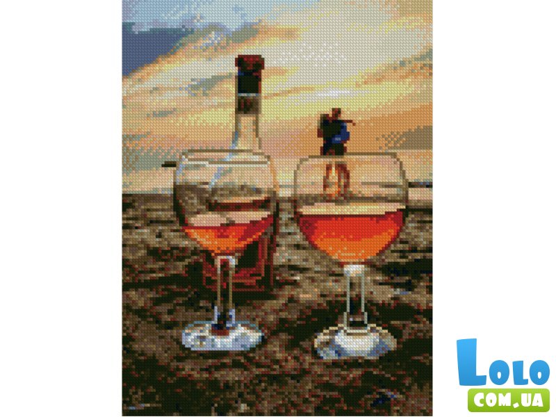 Алмазная мозаика Запад в бокале, Strateg (30х40 см)