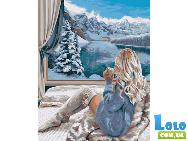 Картина по номерам Девушка, Strateg (40х50 см)