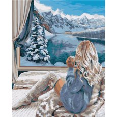 Картина по номерам Девушка, Strateg (40х50 см)