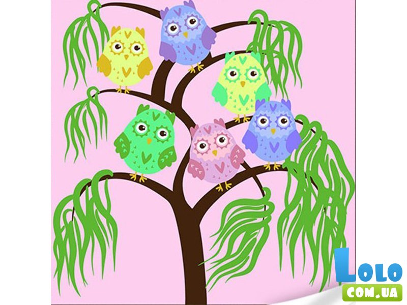 Картина по номерам Шесть сов, Strateg (30х30 см)