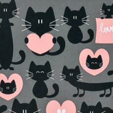 Алмазная мозаика Любовь черных кошек, Strateg (30х30 см)