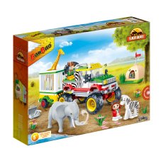 Конструктор Сафари: Машина с прицепом для животных, Banbao (6653), 335 дет.