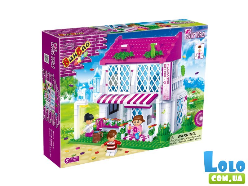 Конструктор Любящий мир: Цветочный магазин, Banbao (6102),  425 дет.