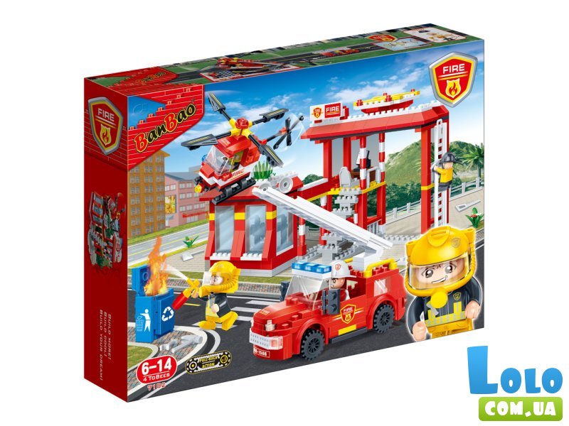 Конструктор Пожарные: Пожарная часть, Banbao (7102), 505 дет.
