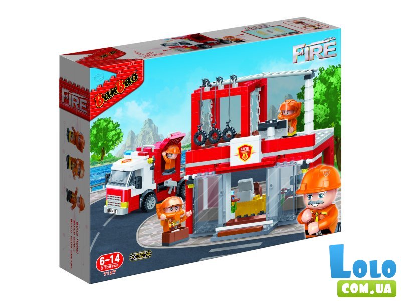 Конструктор Пожарные: Пожарная часть №2, Banbao (7127), 416 дет.