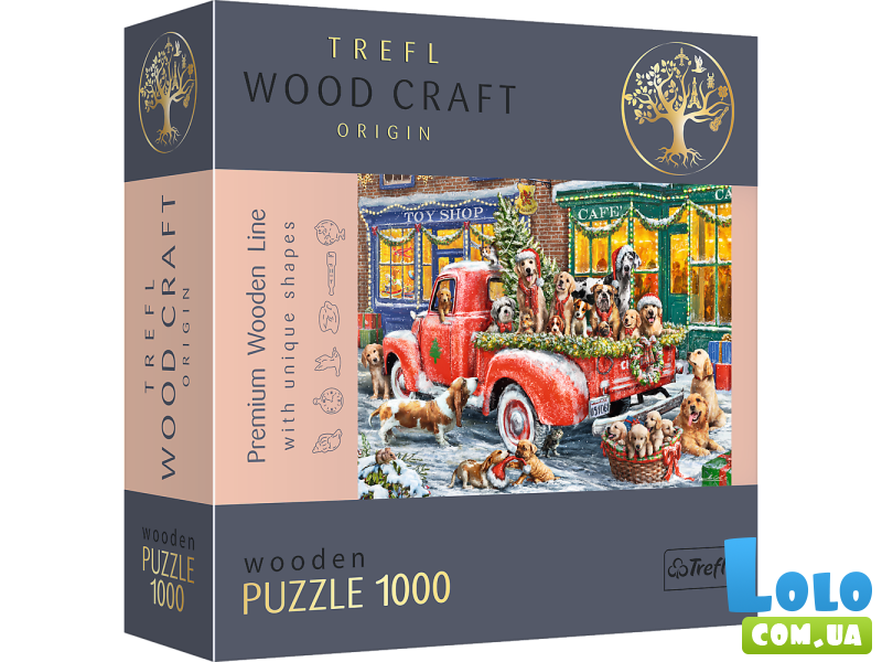 Деревянный пазл Маленькие помощники Санты, Trefl, 1000 эл.