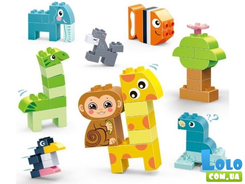 Конструктор Большие блоки: Занимательные животные, Banbao (ET981), 74 дет.