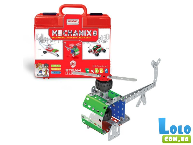 Конструктор металлический Mechanix №2, Zephyr (01067), 170 дет.