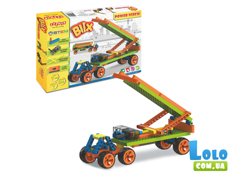 Конструктор полипропиленовый Blix Power Screw, Zephyr (06008), 186 дет.