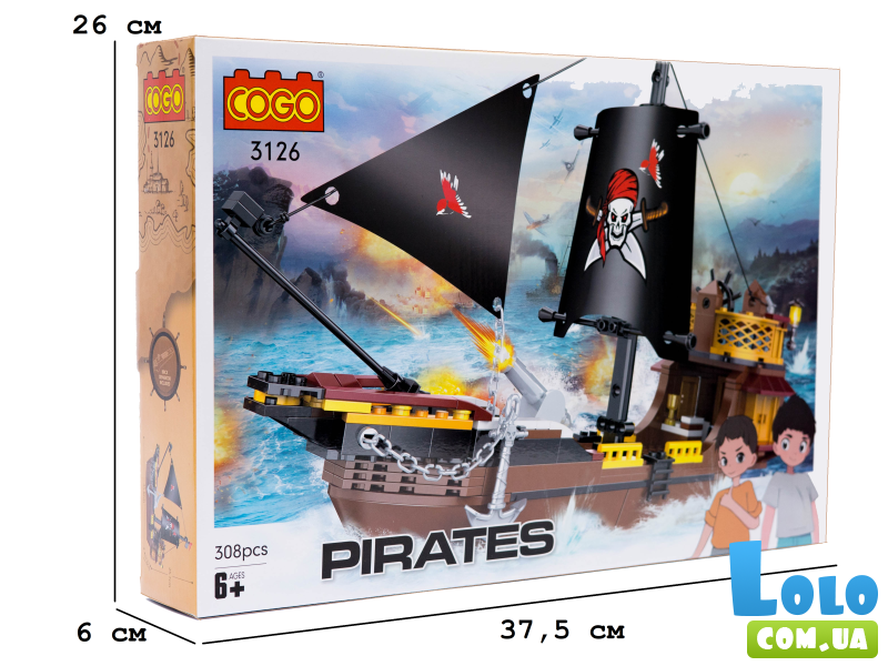 Конструктор Пиратские корабли: Птичка, COGO (3126), 308 дет.