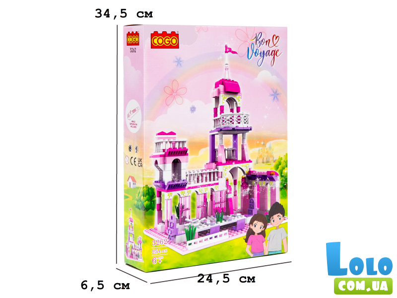 Конструктор Девочки: Розовый замок, COGO (3262), 254 дет.