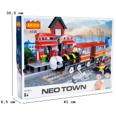 Конструктор Город: Паровоз, COGO (4105), 464 дет.