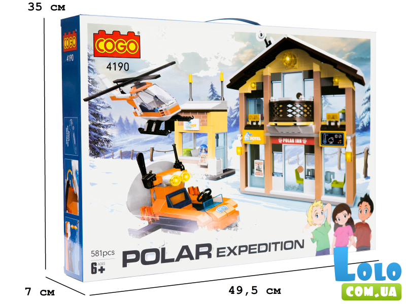 Конструктор Город: Полярная база, COGO (4190), 581 дет.