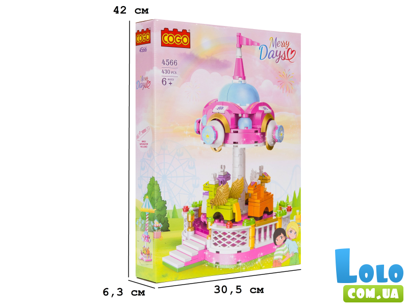 Конструктор Девочки: Карусель, COGO (4566), 430 дет.