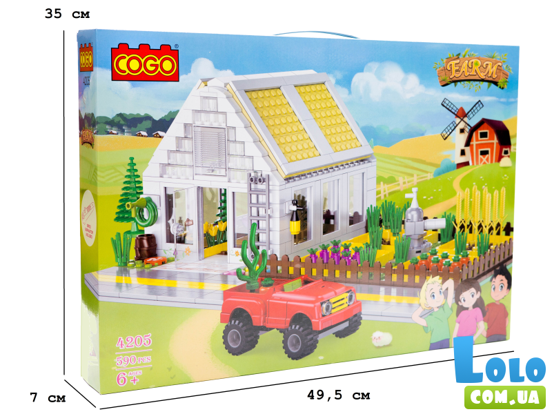 Конструктор Город: Теплица, COGO (4205), 590 дет.