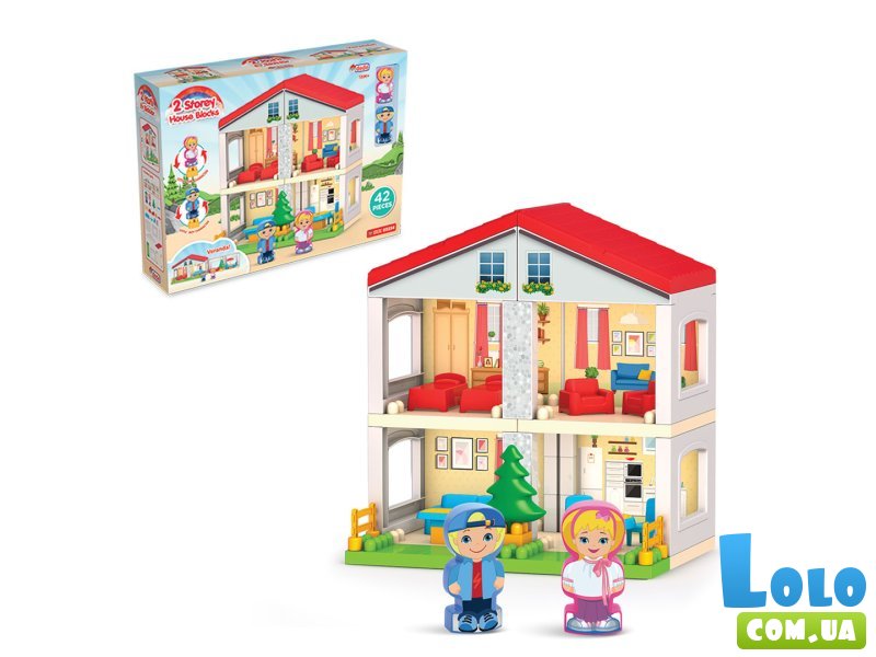Конструктор Двухэтажный дом, Dede (03234), 42 дет.