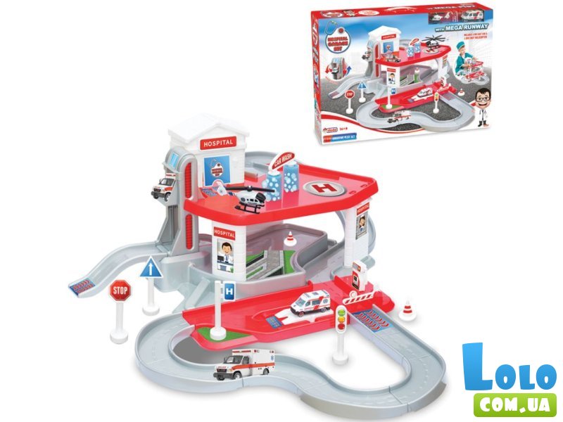 Парковка с машинами Больница, Dede, 2 этажа