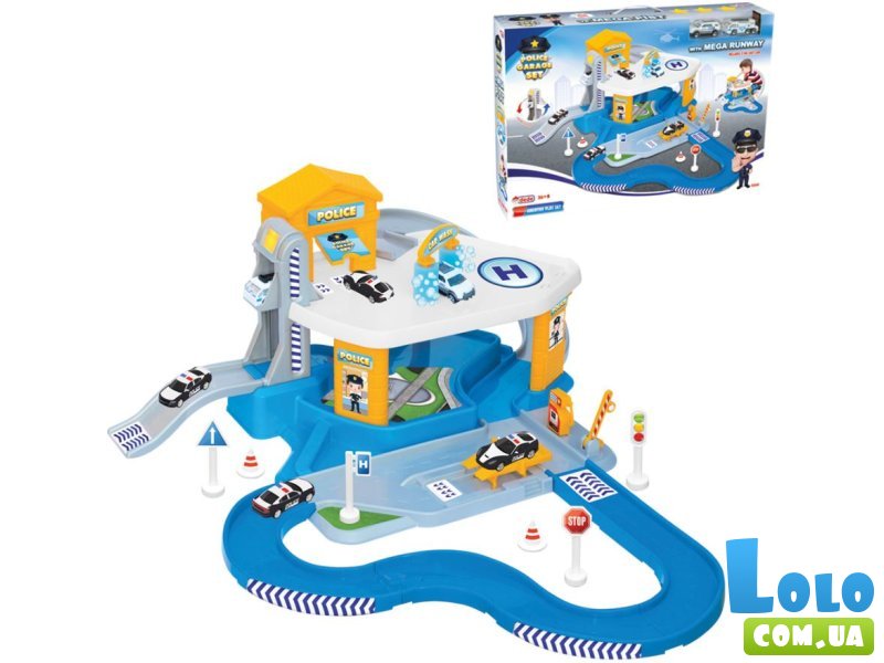 Парковка с машинами Полицейский, Dede, 2 этажа