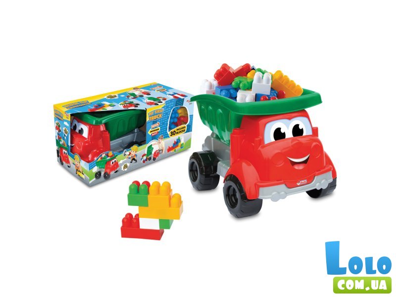 Самосвал с конструктором, Dede (03434), 30 дет