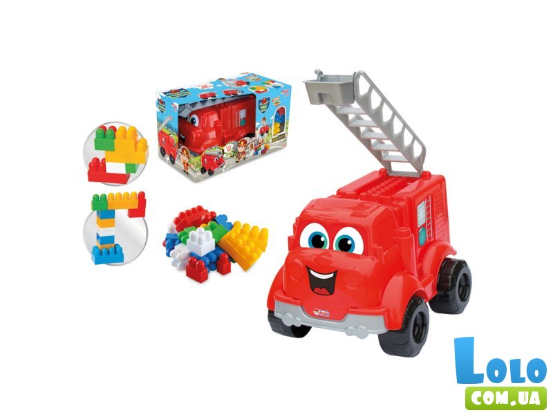 Пожарная машина с конструктором, Dede (03452), 30 дет.