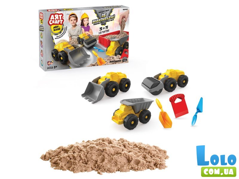 Набор кинетического песка Строительные машины, Dede