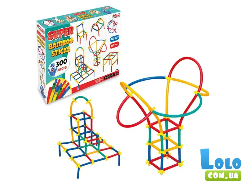 Конструктор-соломинки Спортплощадка, Dede (03462), 300 дет.
