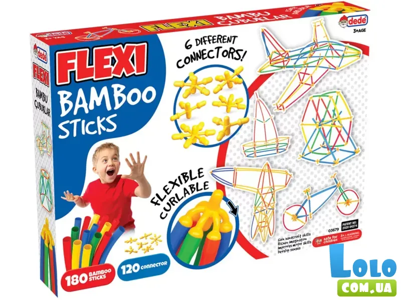 Конструктор-соломинки Транспорт, Dede (03679), 300 дет.