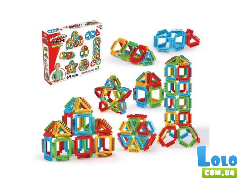 Конструктор-пазлы Фигуры, Dede (03895), 64 дет.