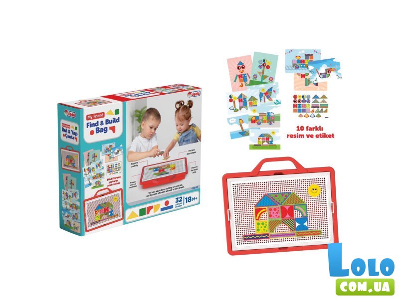 Мозаика для самых маленьких Найди и построй, Dede, 32 дет.