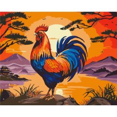 Картина по номерам Петух над горизонтом © Telonitskaya Kristina, Brushme (40x50 см)