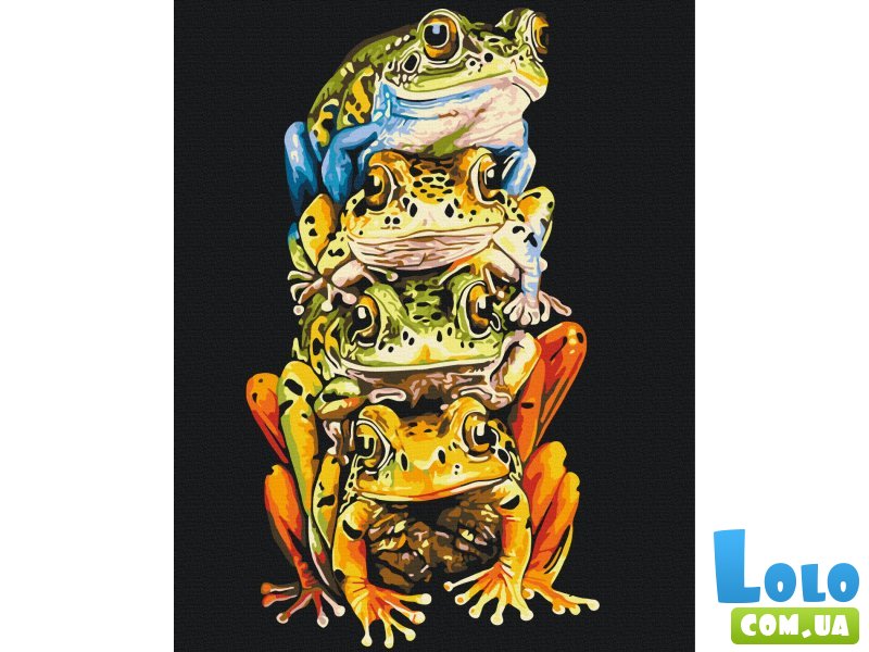 Картина по номерам Цветные лягушки © Telonitskaya Kristina, Brushme (40x50 см)