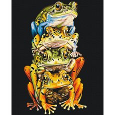 Картина по номерам Цветные лягушки © Telonitskaya Kristina, Brushme (40x50 см)