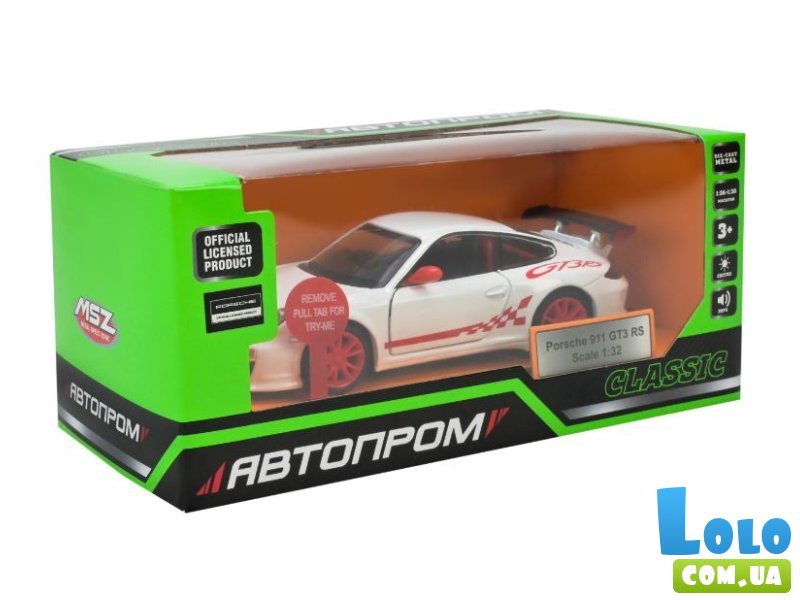 Игрушка машина Porsche 911 GT3 RS, Автопром