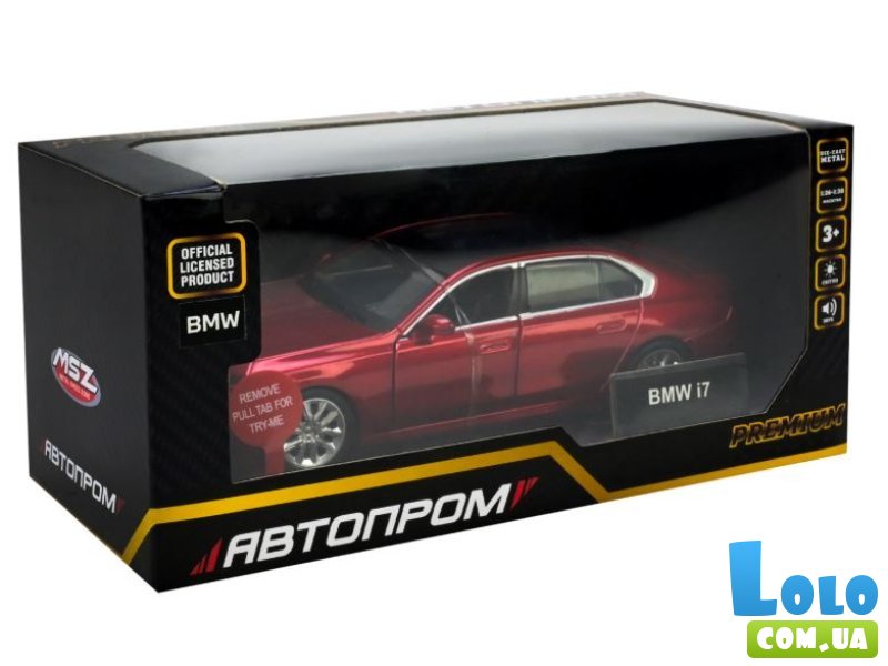 Машина металлическая BMW I7, АВТОПРОМ (в ассортименте)