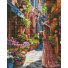 Алмазная мозаика Девушка на цветочной улице, Brushme (40x50 см)