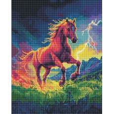 Алмазная мозаика Гнедой конь, Brushme (40x50 см)