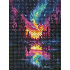Алмазная мозаика Северное сияние, Brushme (30x40 см)