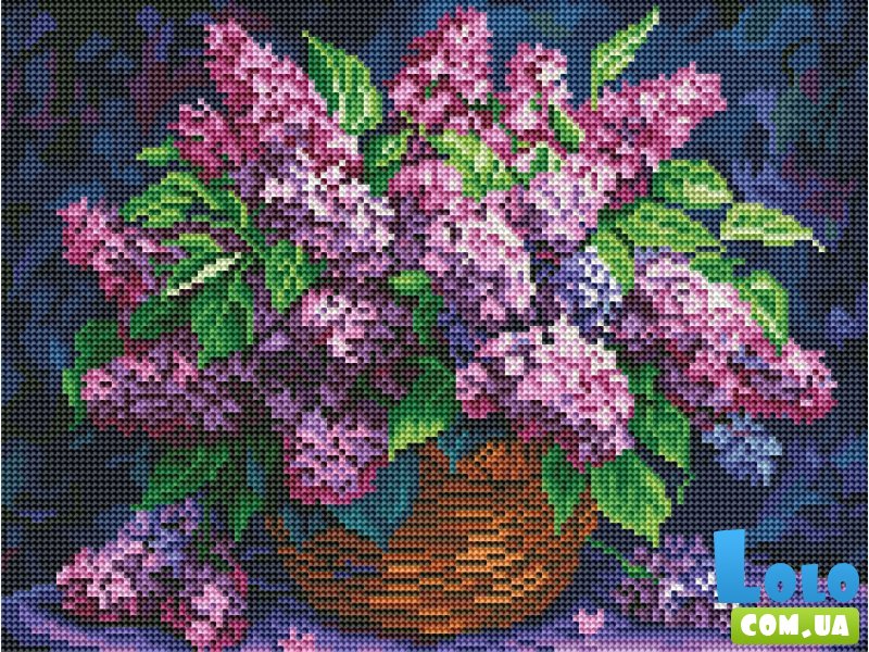 Алмазная мозаика Букет сирени, Brushme (30x40 см)