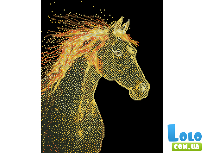 Алмазная мозаика Сияющий конь, Brushme (40x50 см)