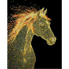 Алмазная мозаика Сияющий конь, Brushme (40x50 см)