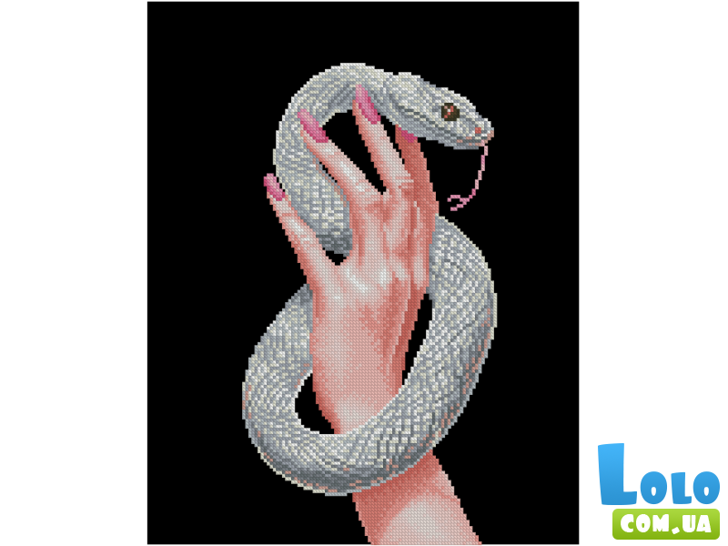 Алмазная мозаика Змеиная грация, Brushme (40x50 см)