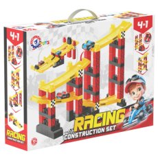 Конструктор Гоночная трасса с трамплинами и машинками, ТехноК (1959), 69 дет.