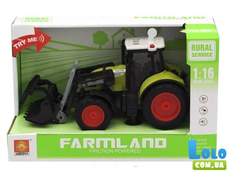 Трактор с ковшом со светом и звуком